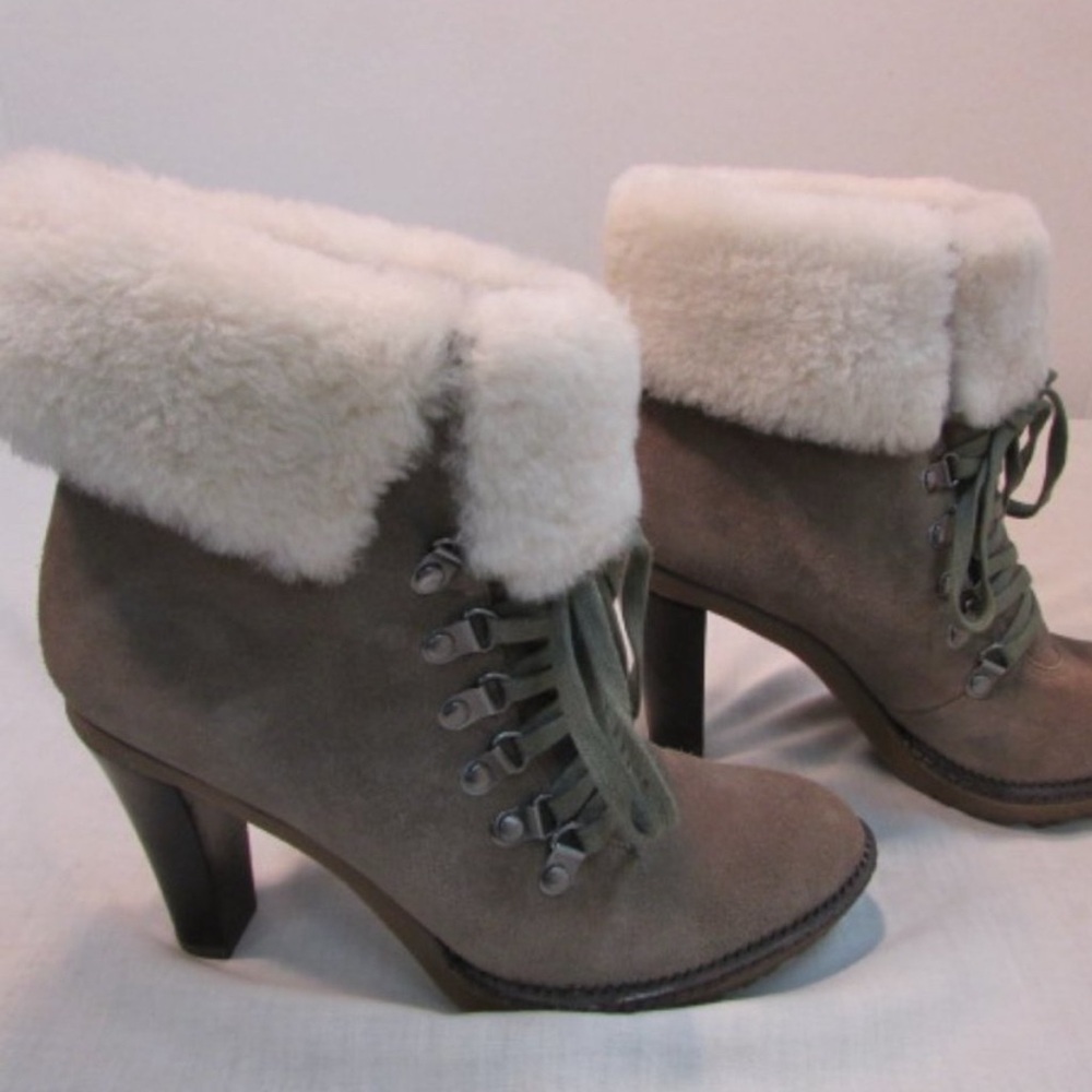 Via Spiga V-Leya Taupe Suede Short Boots